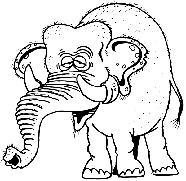 Comic ailing elephant vinyl sticker. Customize on line.       Animals Insects Fish 004-1208  